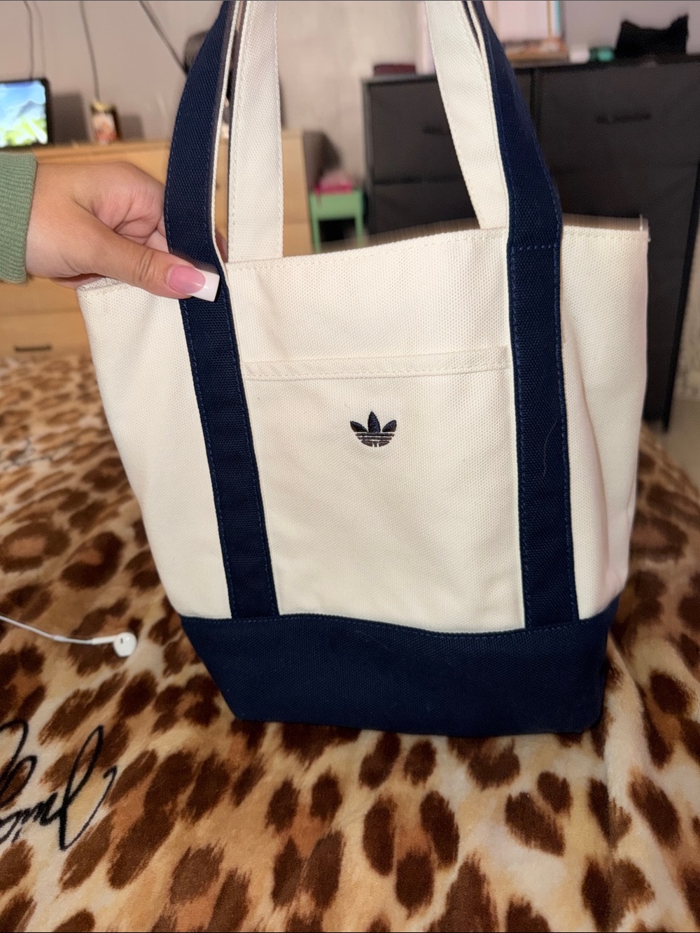 Adidas mini trefoil canvas mini tote